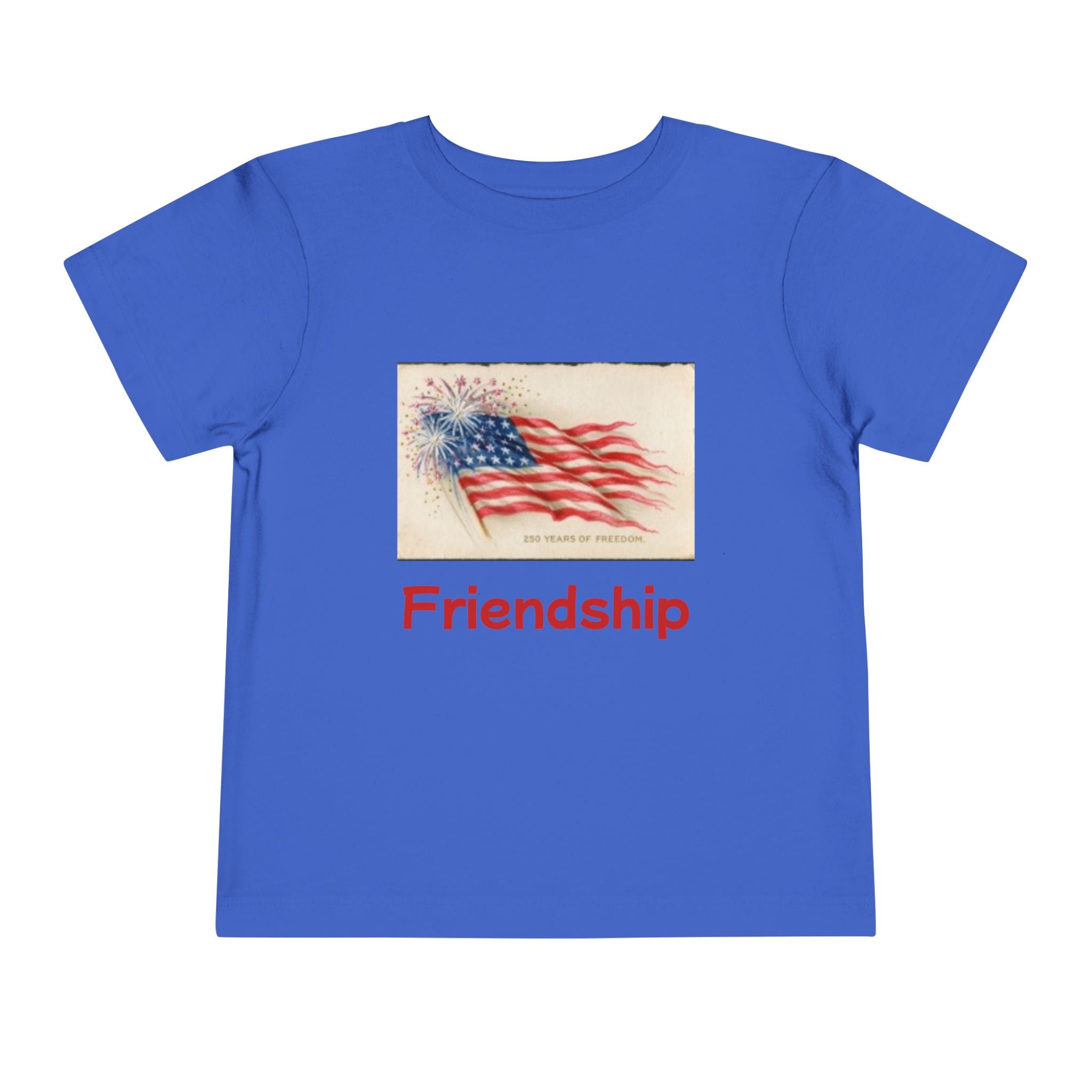 T-shirt à manches courtes pour tout-petit : drapeau américain et chiens de dessin animé