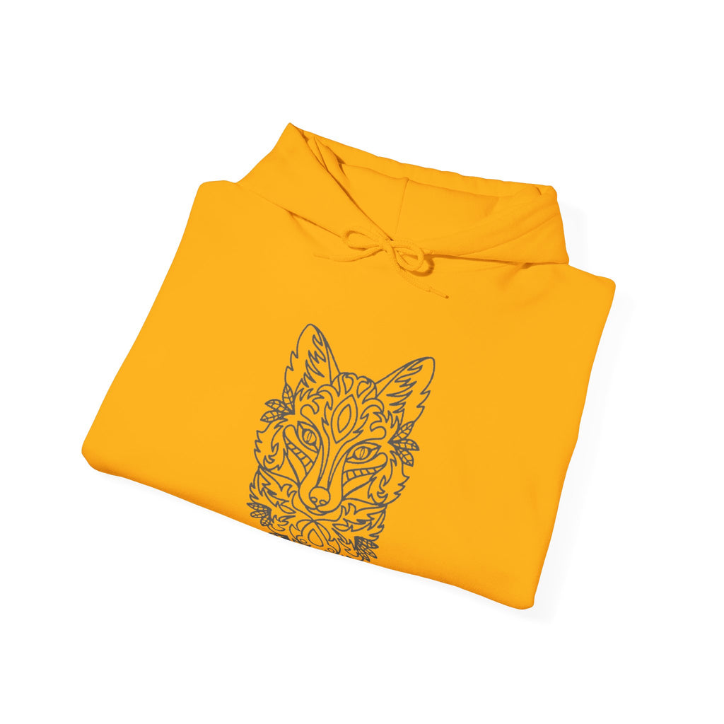 Silhouette Wolf Unisex Heavy Blend Hooded Sweatshirt Cozy All Night