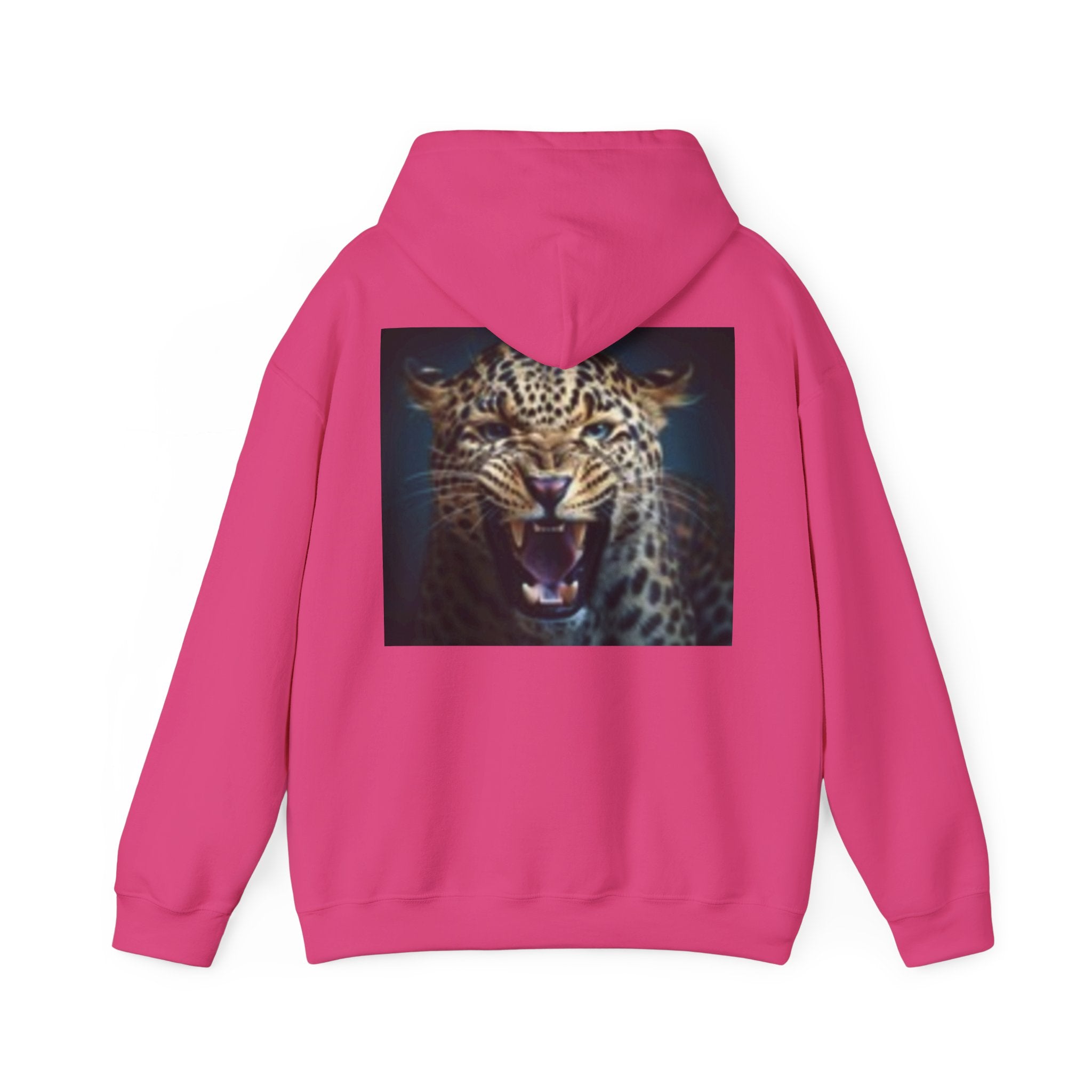 Roaring Leopard Graphic Hoodie — Fierce Wild Cat Print Pullover