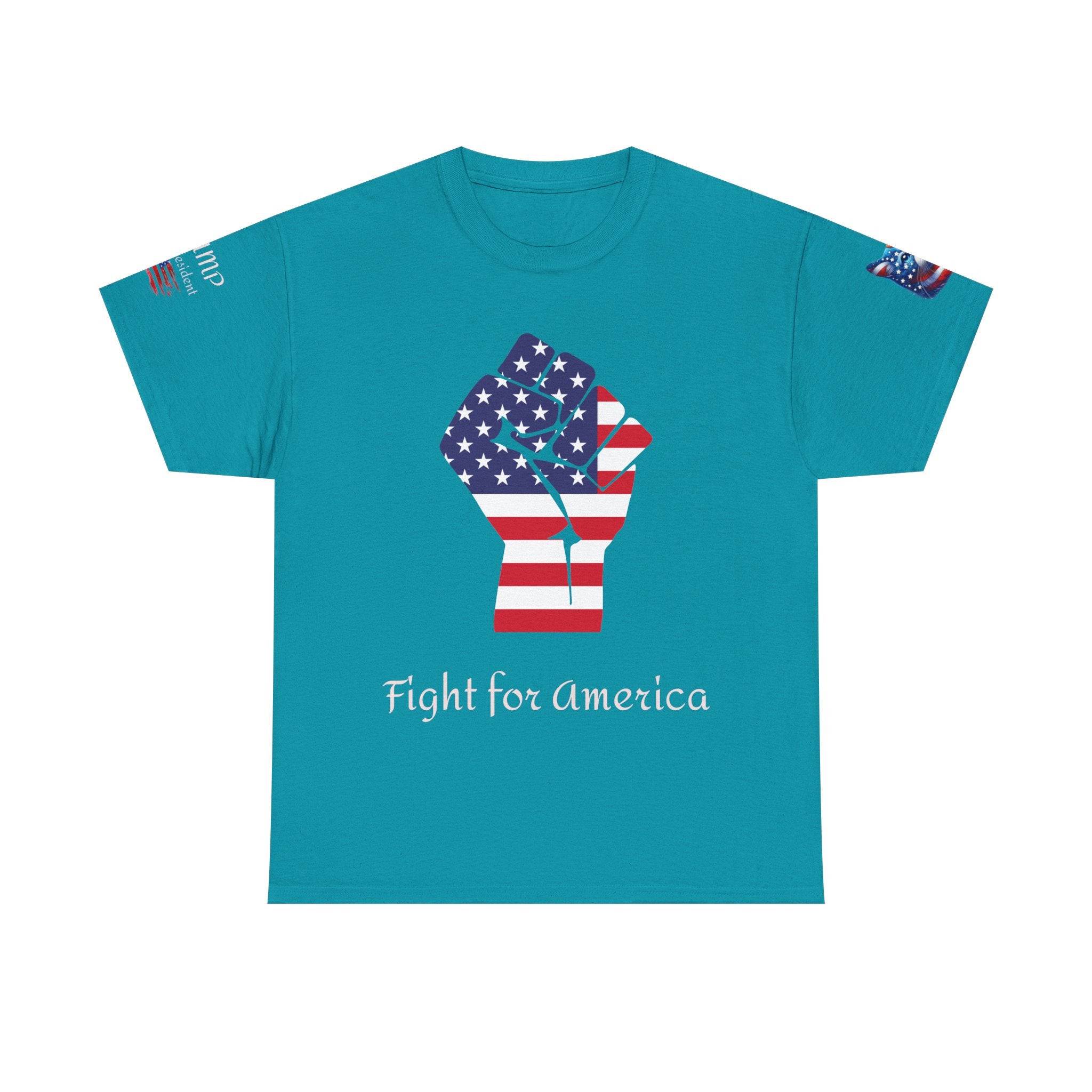 T-shirt patriotique Donald J TRUMP — Poing patriotique drapeau américain