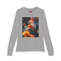 Youth Long Sleeve Tee — Playful Space Planets & Happy Bulldog Graphic