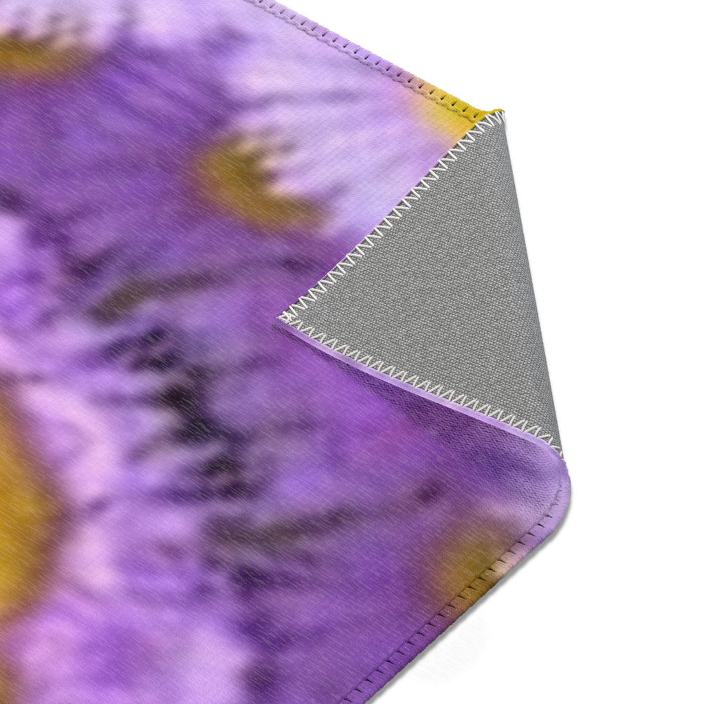 Purple Yellow Mandala Area Rug