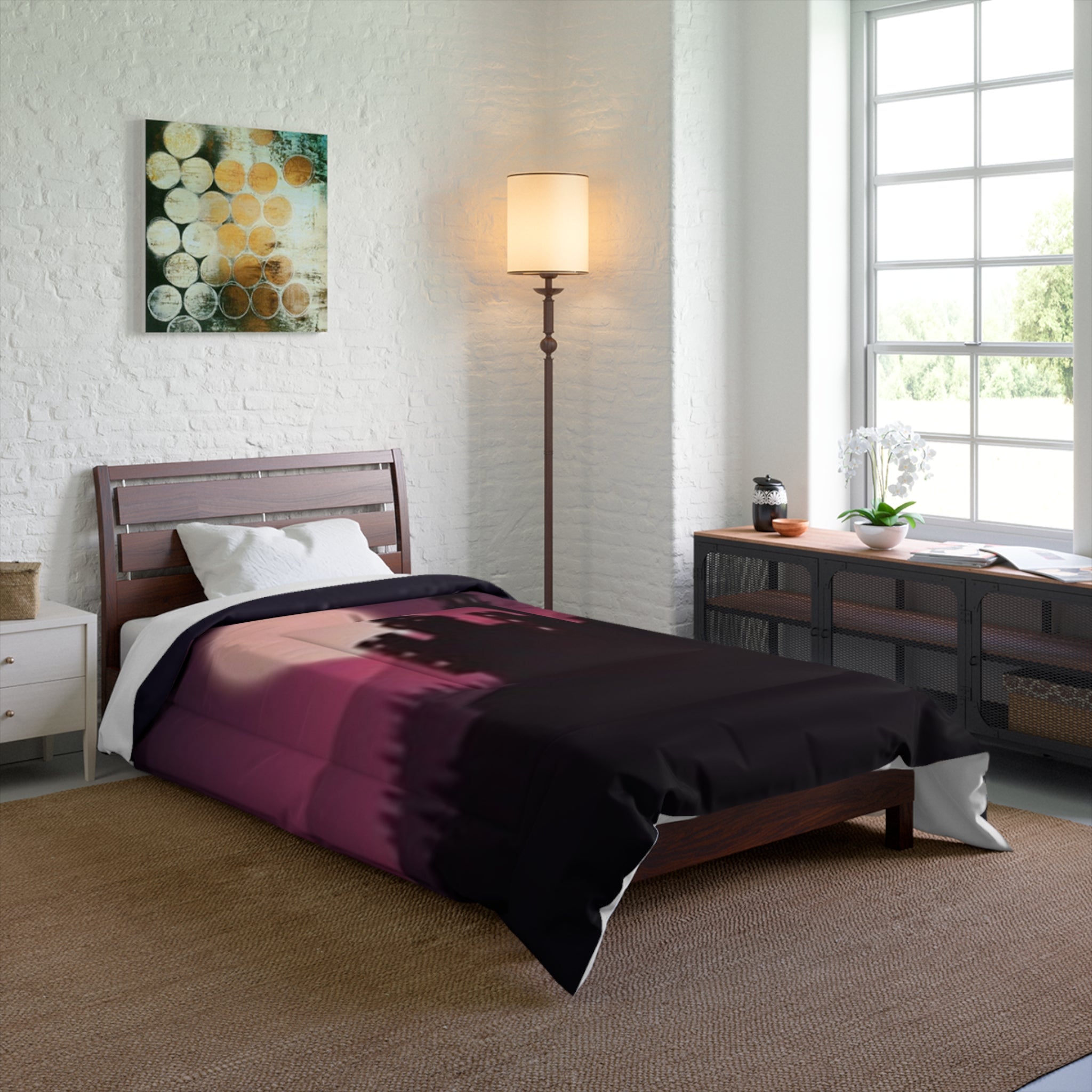 Castle Moonlight Comforter — Pink Purple Fantasy Bedding