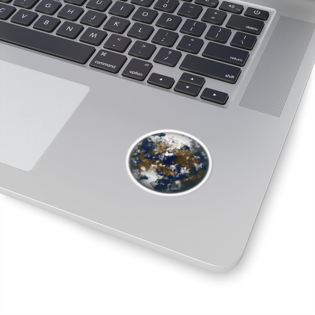 Planet Globe Sticker — Earth-Like Fantasy World Decal Books, backpacks, Mirror & Gift