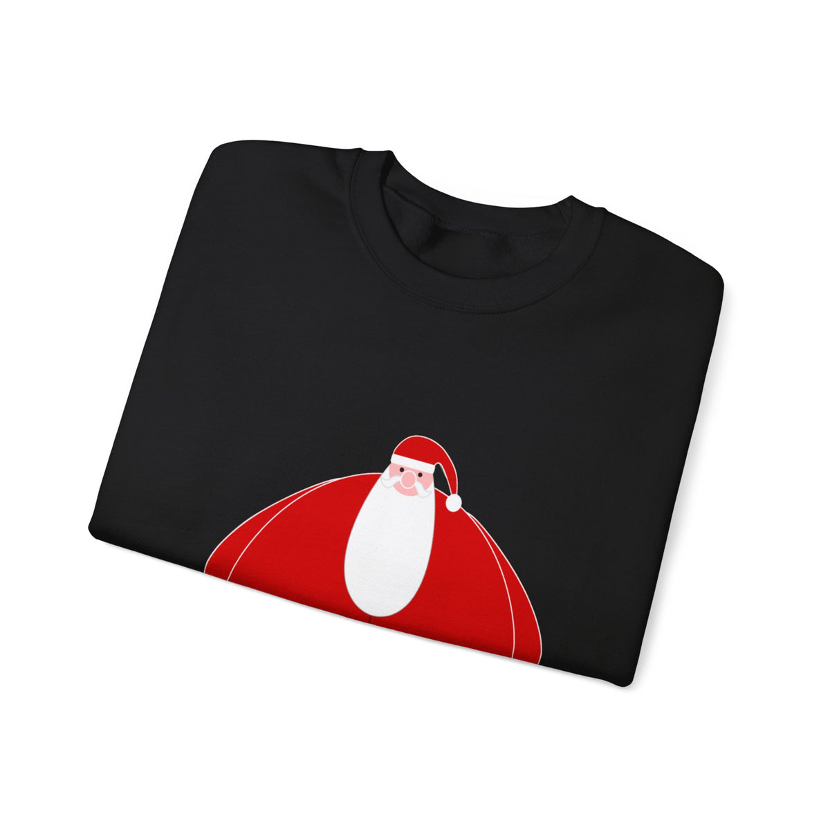 Santa Graphic Sweatshirt — Cute Holiday Christmas Crewneck