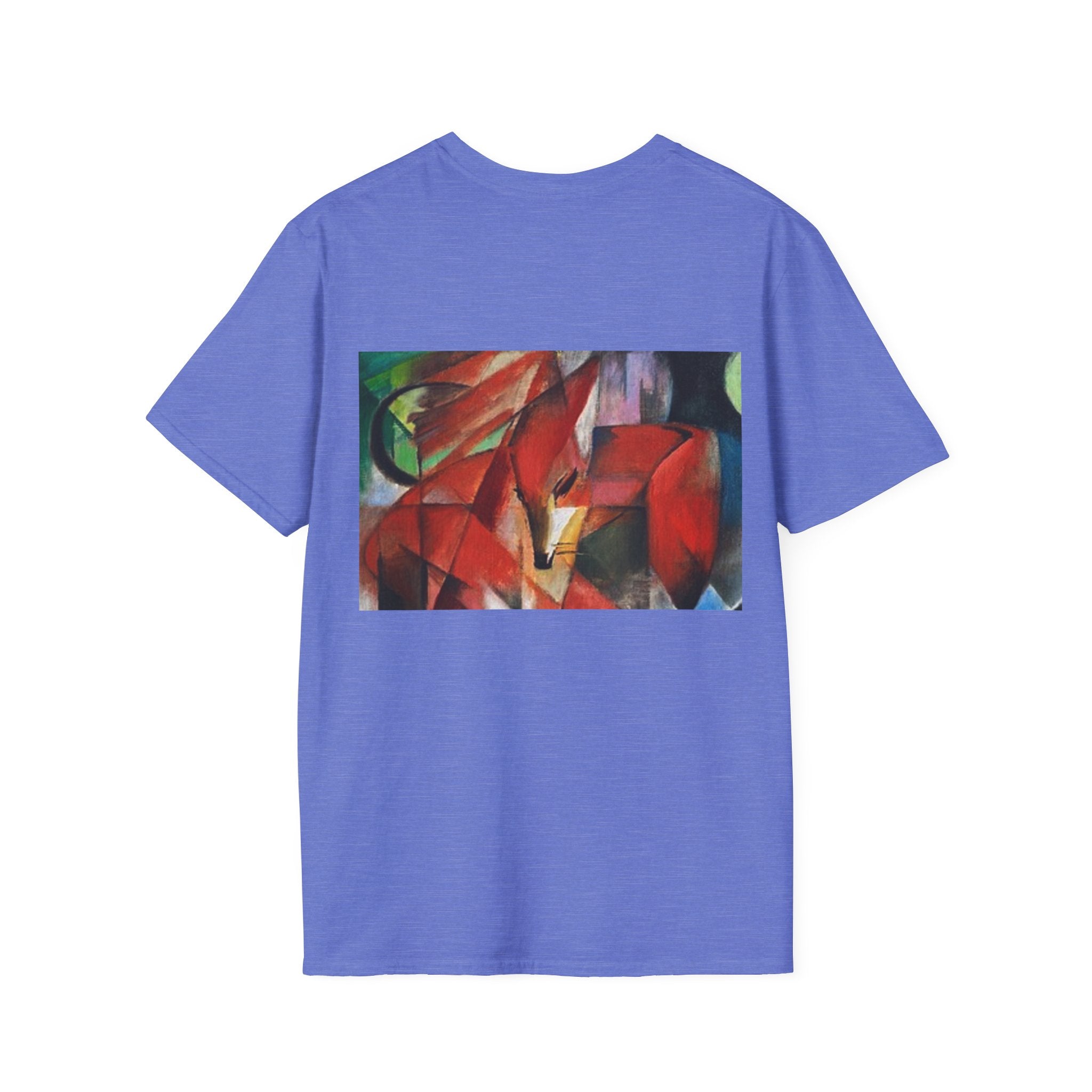 Sun Face Pocket Tee with Abstract Red Fox Back Print
