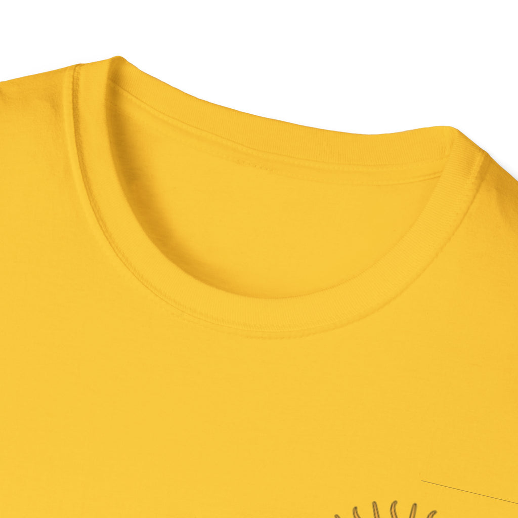 Sun Face Pocket Tee with Abstract Red Fox Back Print