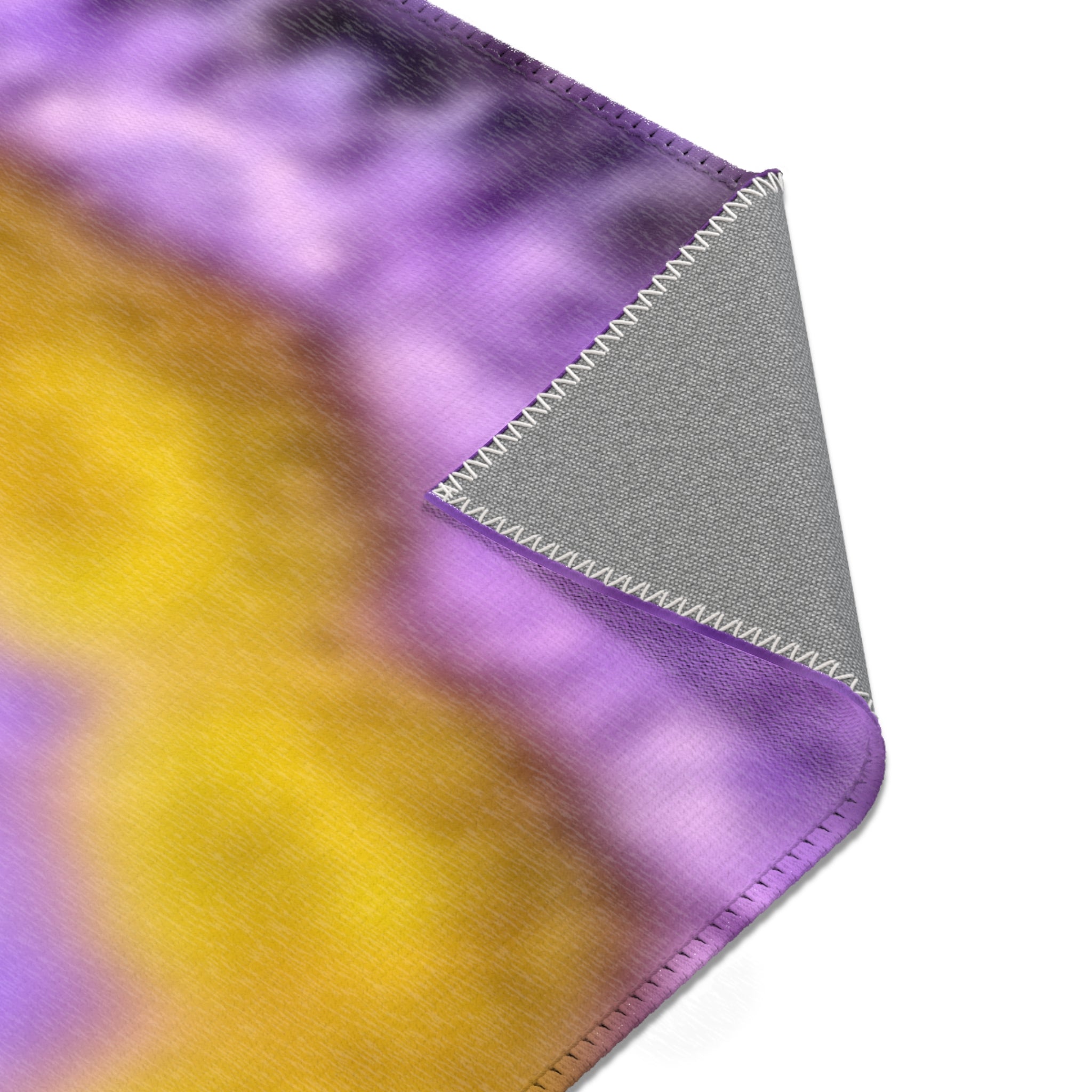 Purple Yellow Mandala Area Rug