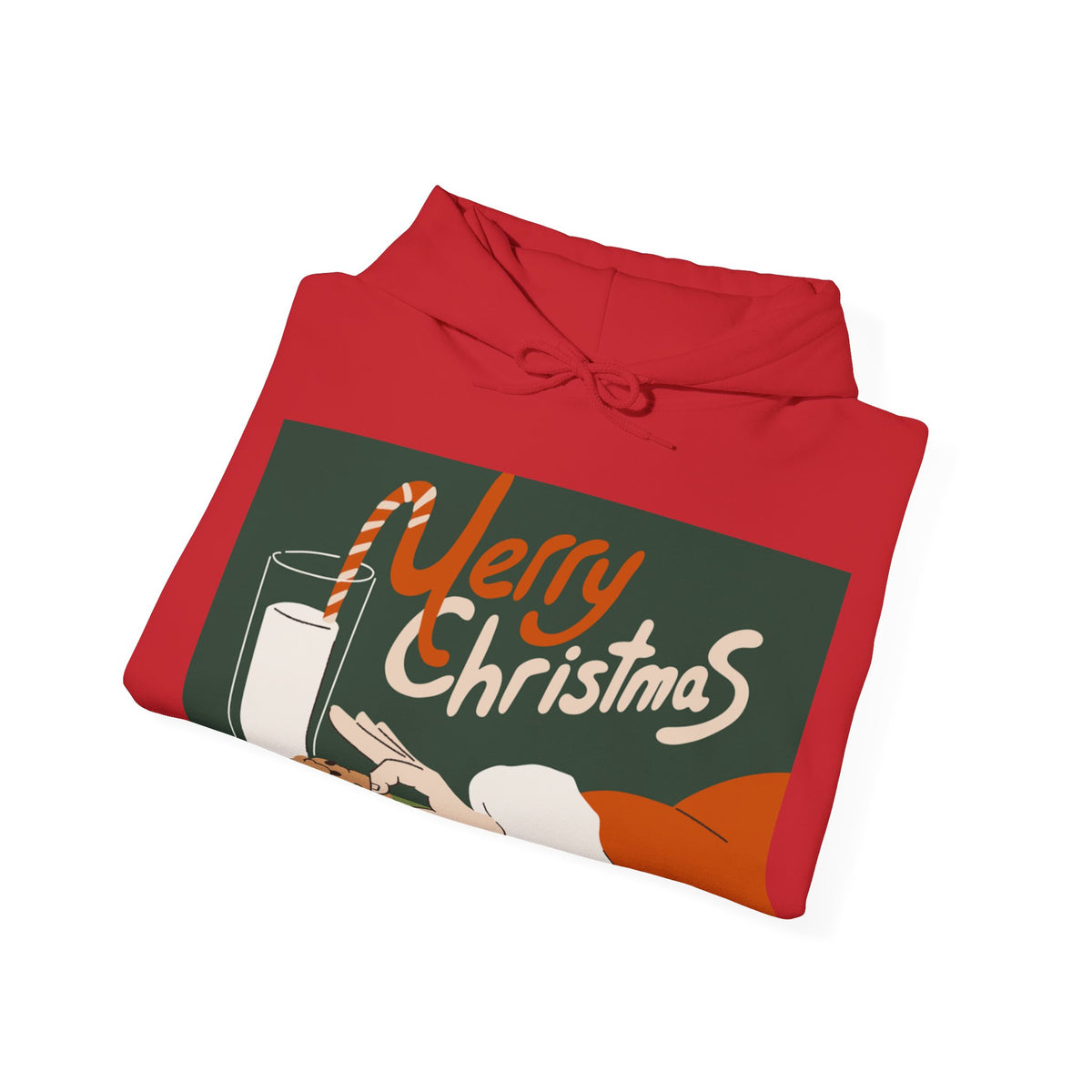 Merry Christmas Cookie & Milk Hoodie — Retro Holiday Sweatshirt