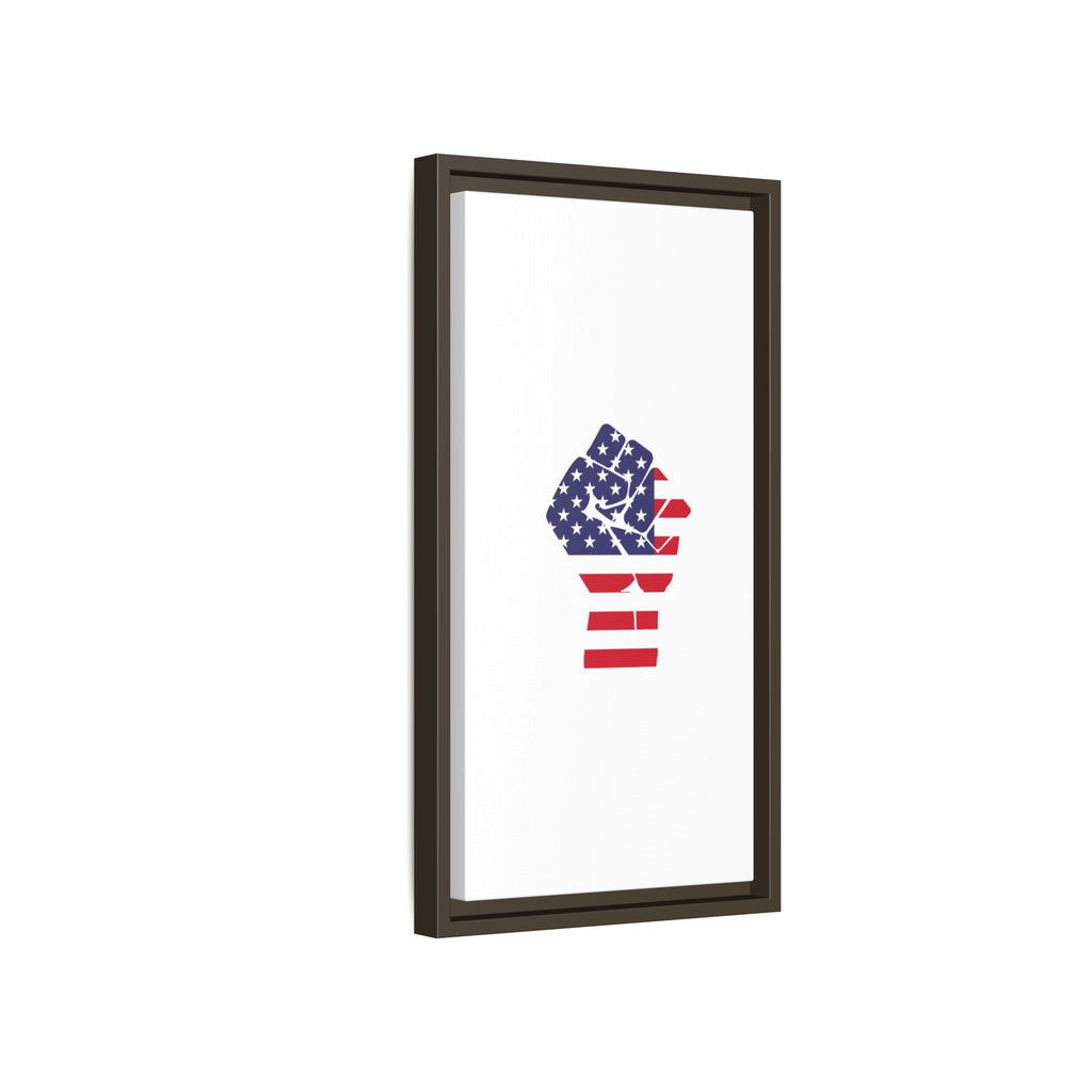 Framed Canvas Print – American Flag Fist Wall Art