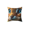 Decorative Pillow Cat Face & Colorful Geometrics