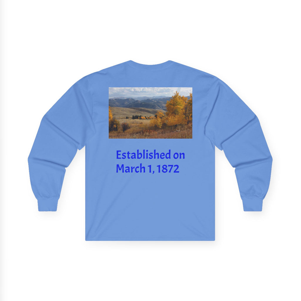 Yellowstone National Park Long Sleeve Tee — Vintage Mountain Camping T-Shirt