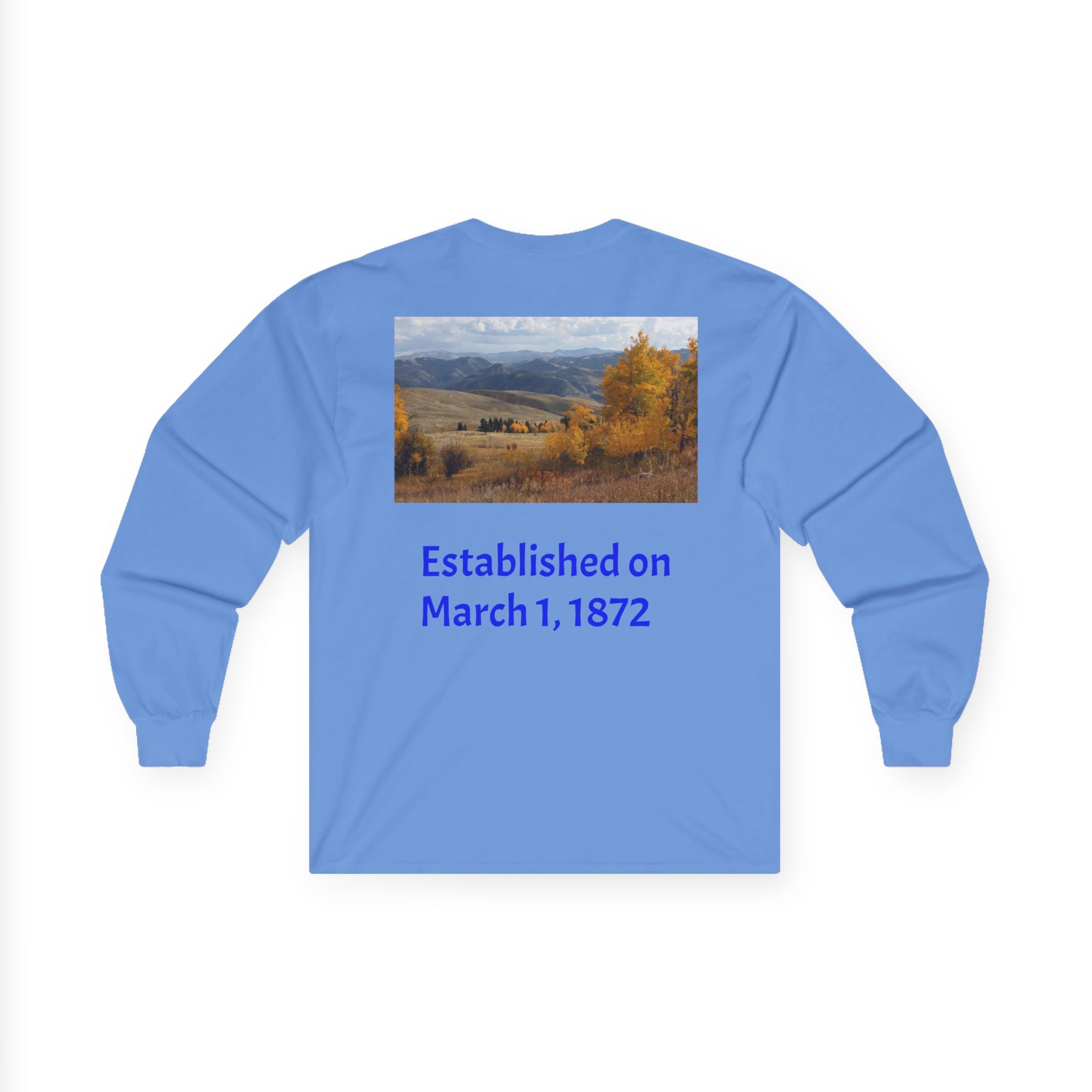 Yellowstone National Park Long Sleeve Tee — Vintage Mountain Camping T-Shirt