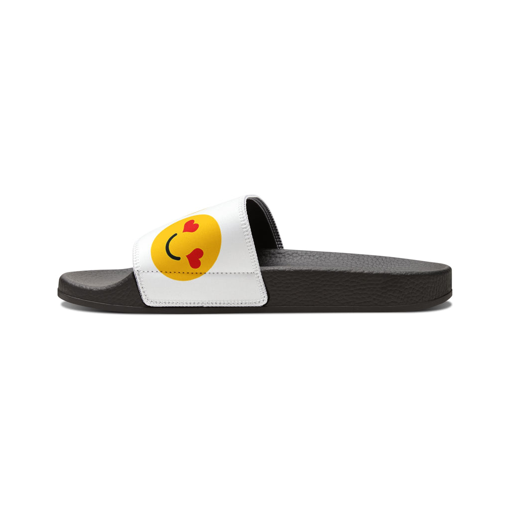 Emoji Heart-Eyes Slide Sandals — Women's Removable-Strap Summer Slides