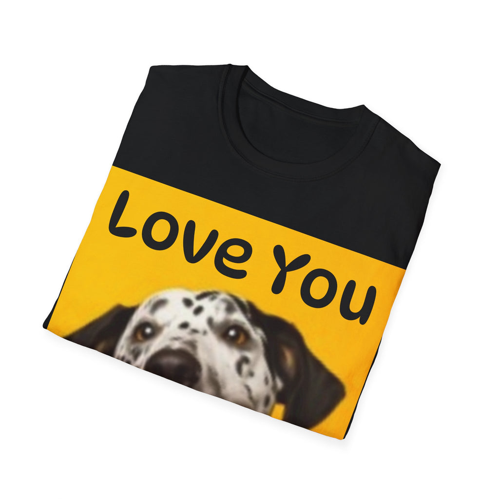 Dog Love You & Beautiful Sunset Unisex Softstyle T-Shirt Pet Lovers T-shirt