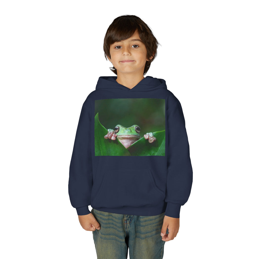 Youth Frog Hoodie – Cute Green Tree Frog Graphic Pullover
