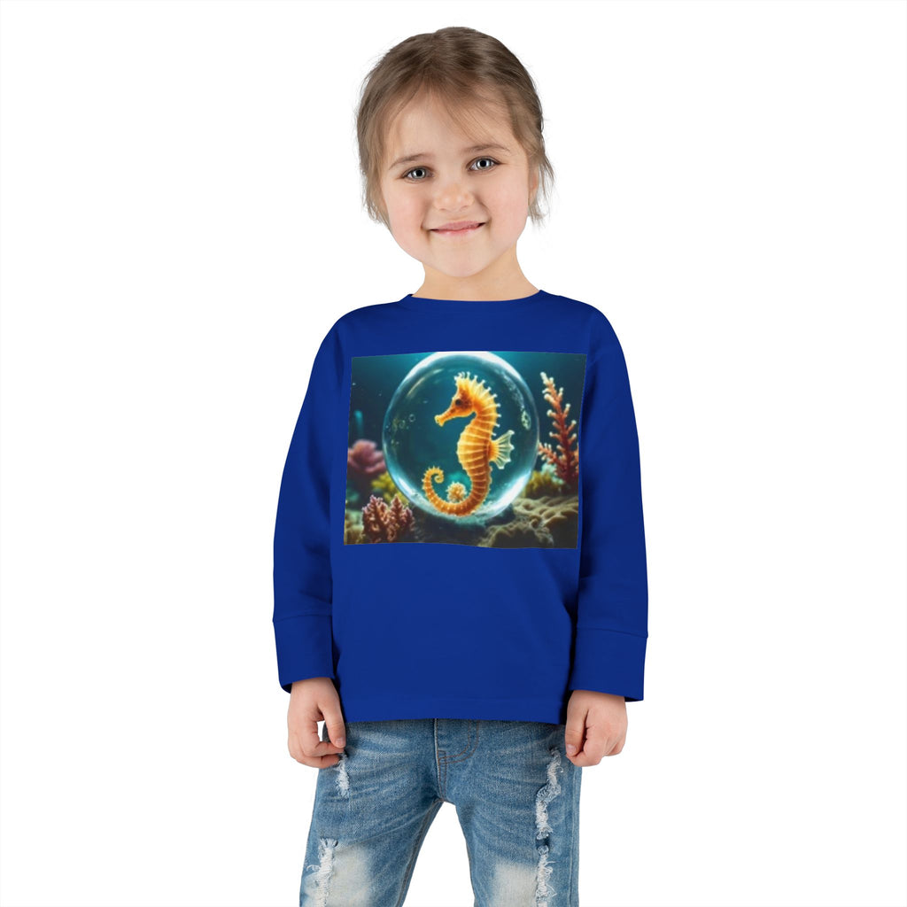 Toddler Long Sleeve T-shirt Seahorse & Clown fish and other colorful fish