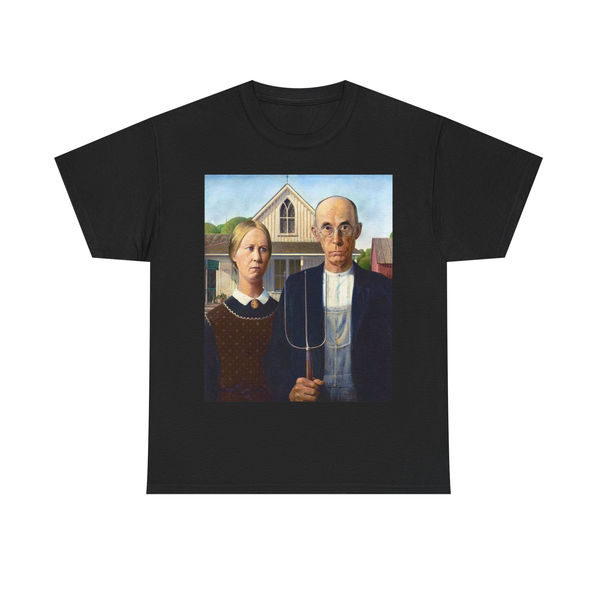 T‑Shirt — American Gothic Parody Print Tee