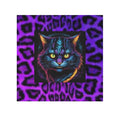 Neon Leopard Cat Face Towel — Vibrant Retro Cat Hand Towel
