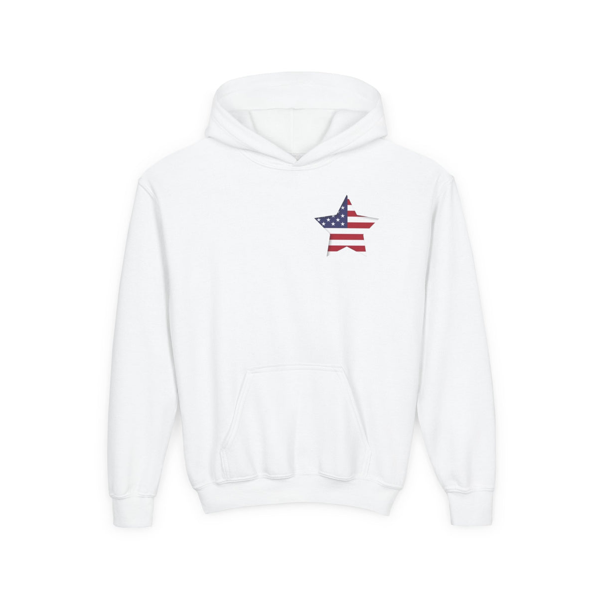 Youth Hoodie — American Flag Thumbs Up Graphic
