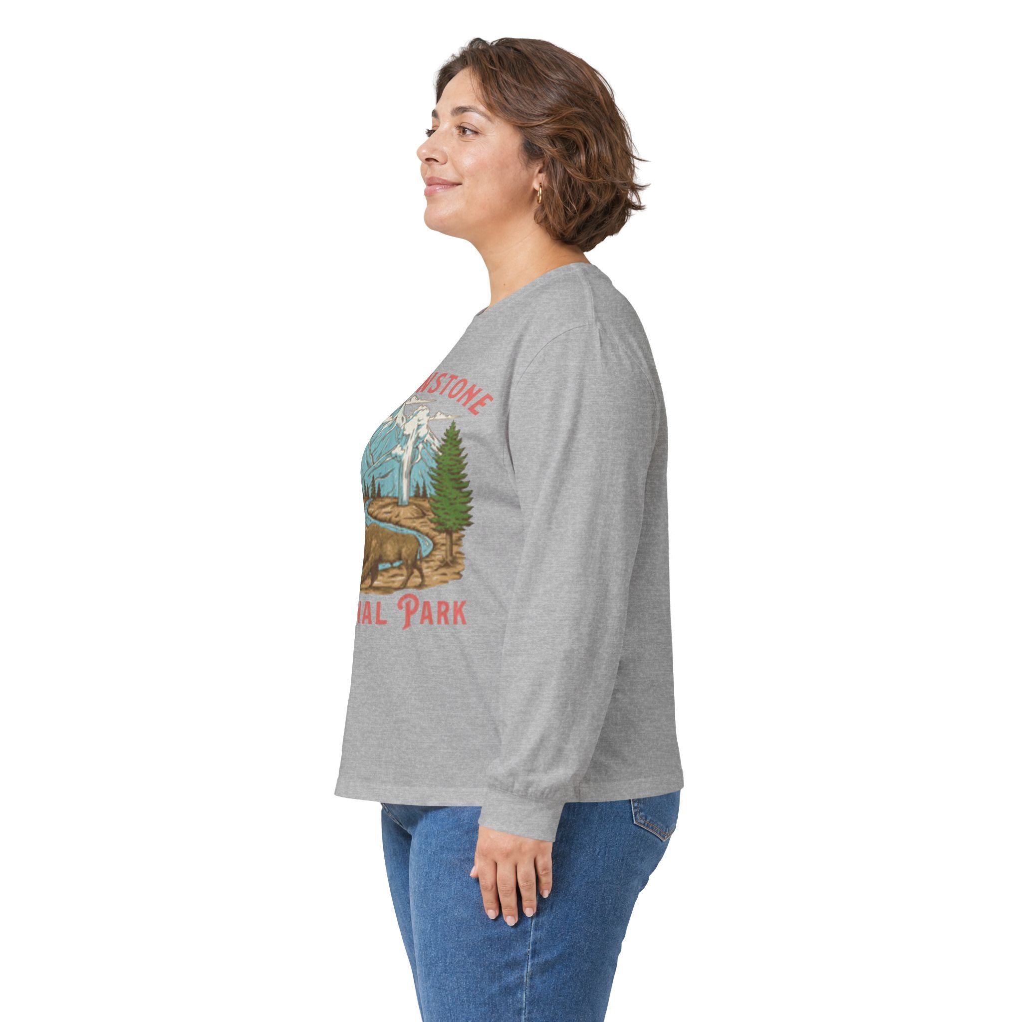 Yellowstone National Park Long Sleeve Tee — Vintage Mountain Camping T-Shirt