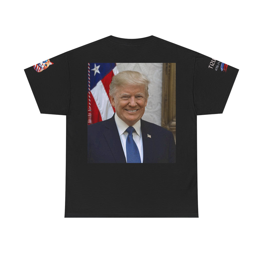 T-shirt patriotique Donald J TRUMP — Poing patriotique drapeau américain