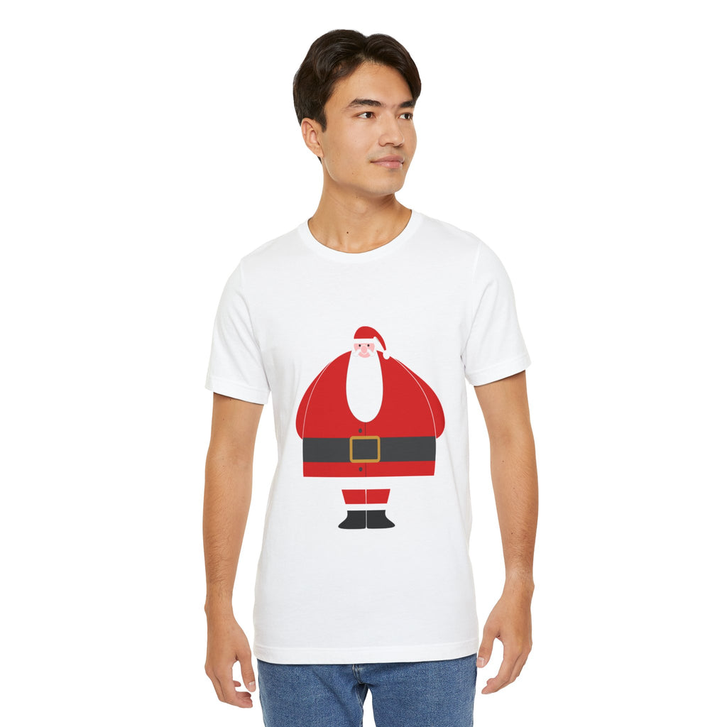 Santa Claus Graphic Tee — Cute Round Santa Christmas T-Shirt