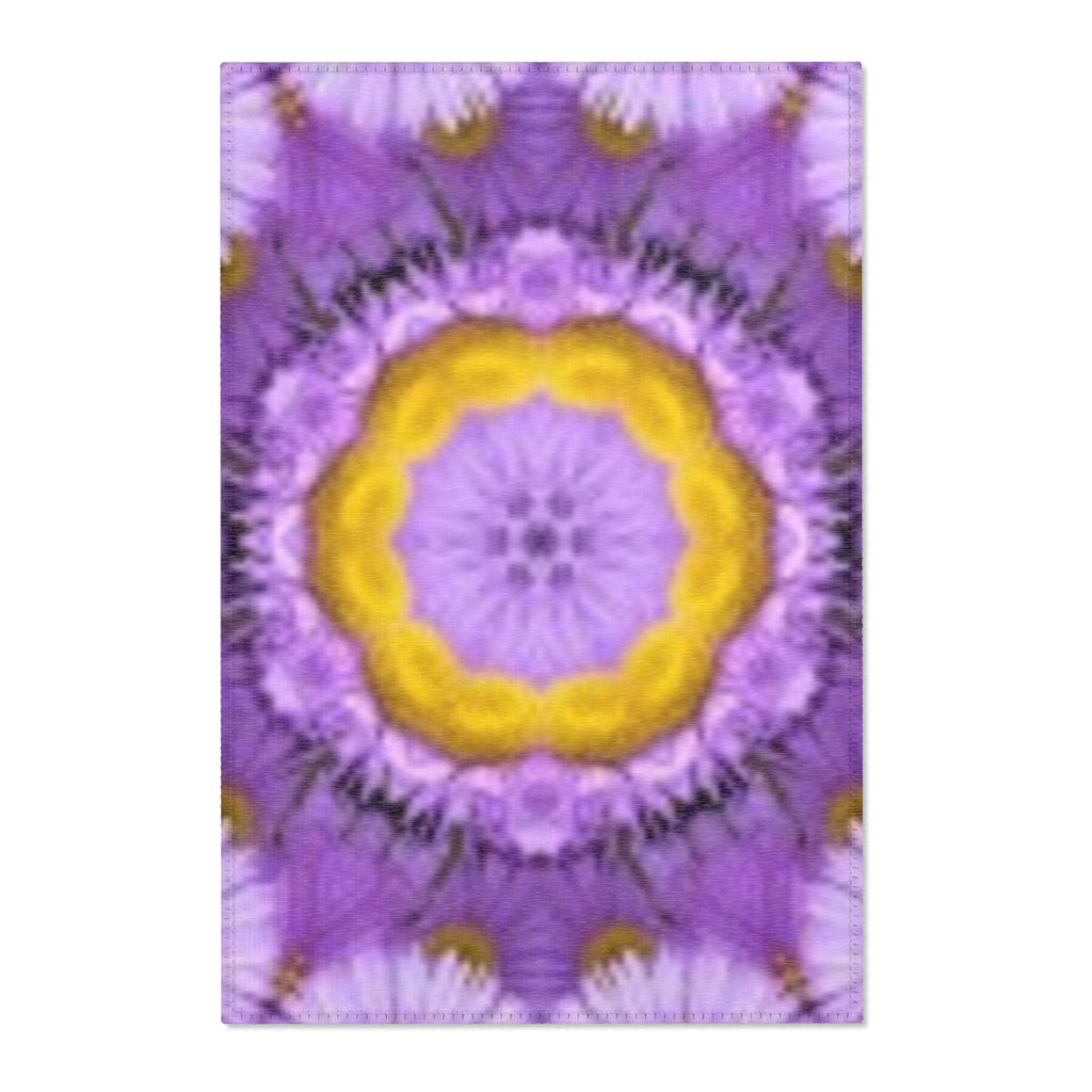 Purple Yellow Mandala Area Rug