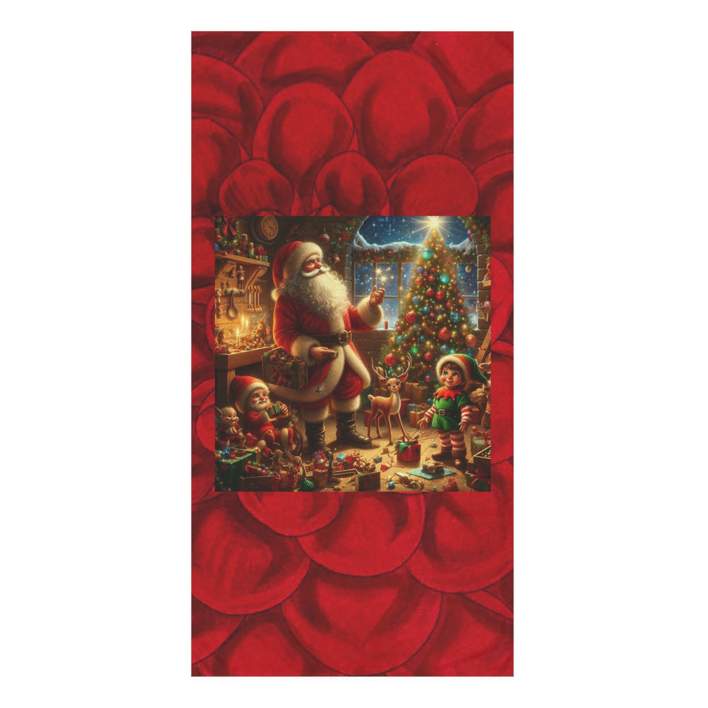 Christmas Santa Scene Mink-Cotton Towel