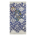 Floral Blue Persian-Inspired Cotton Towel