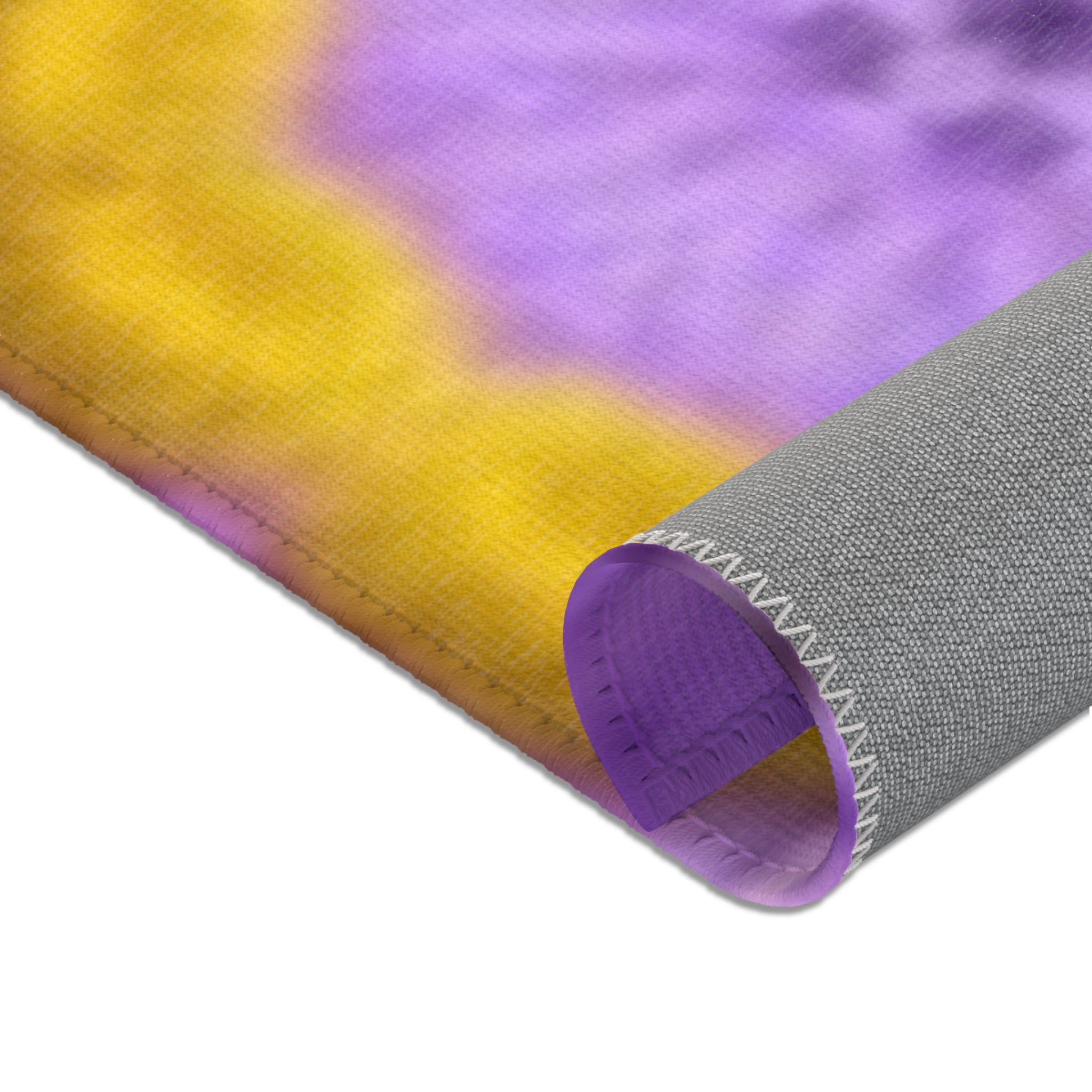 Purple Yellow Mandala Area Rug