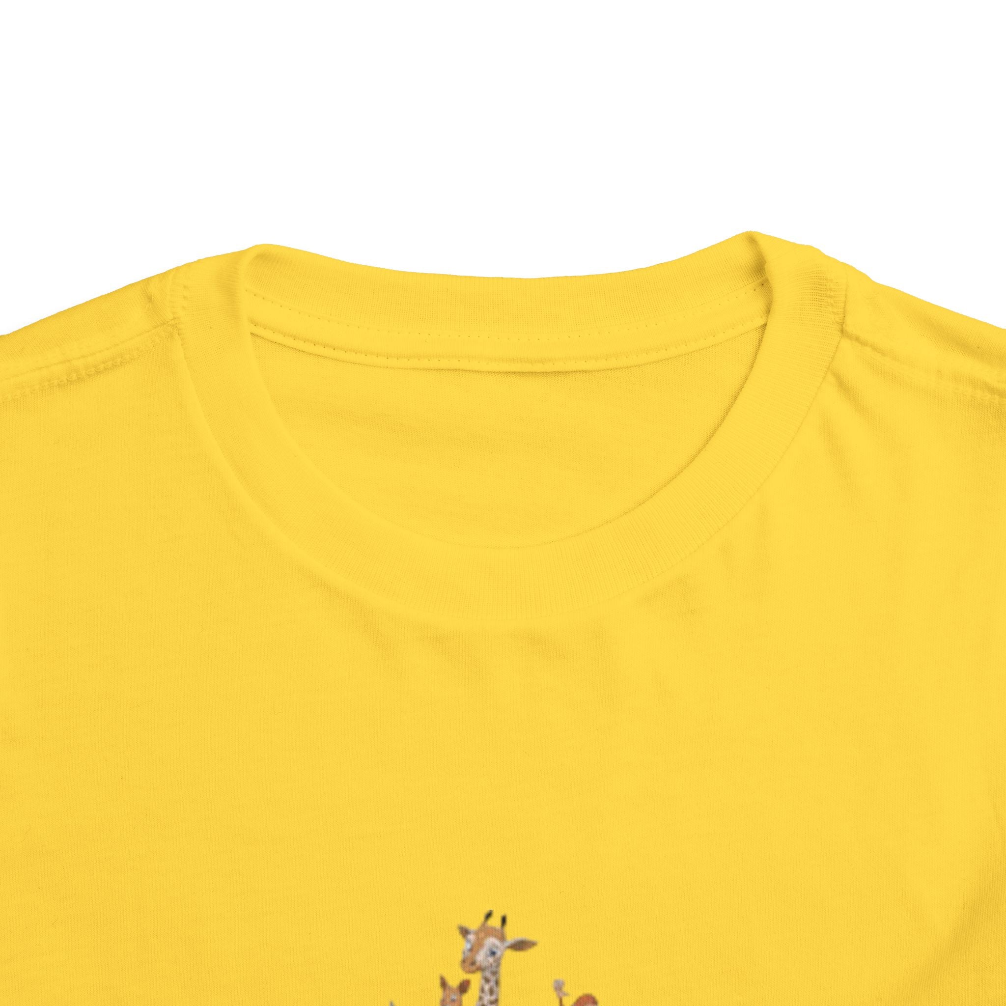 Toddler Tee — Colorful Rainbow Heart & Cute Animal Friends