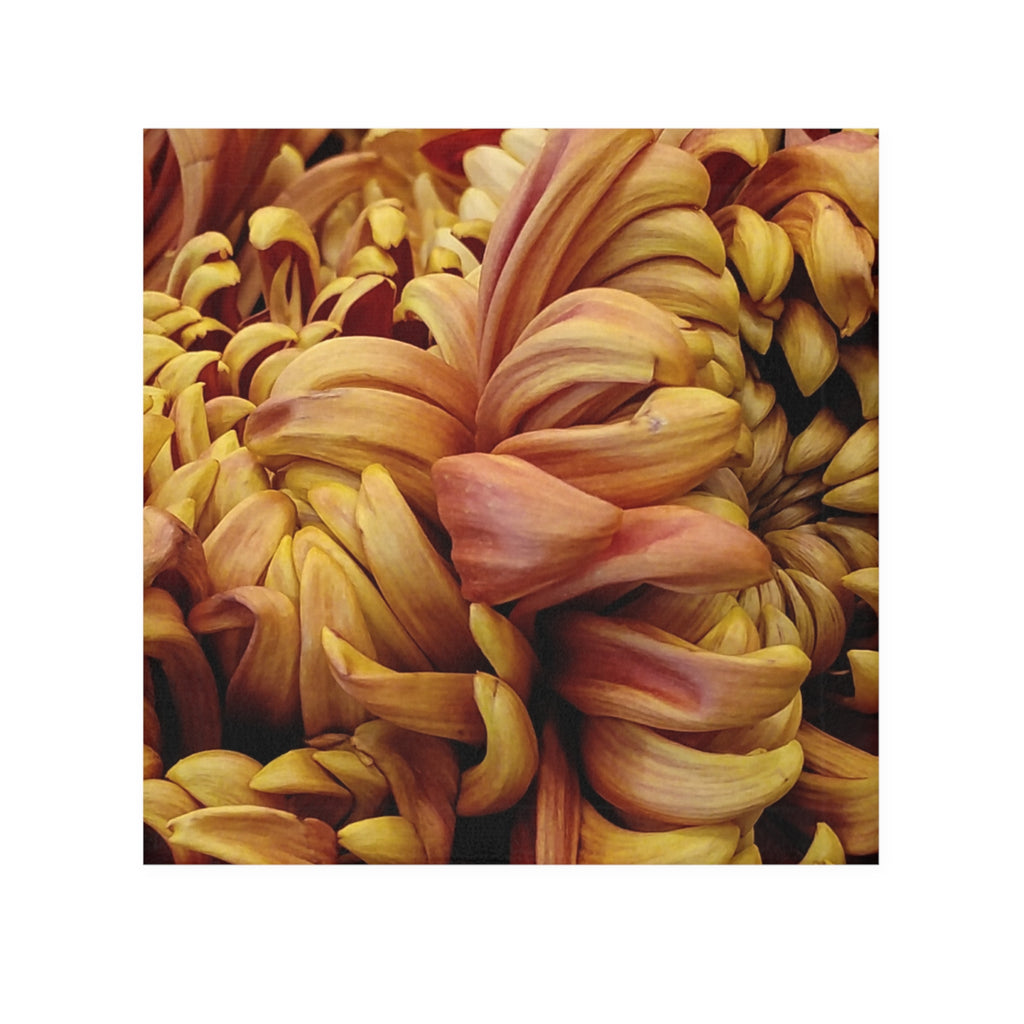 Autumn Chrysanthemum Face Towel — Soft Floral Face Cloth