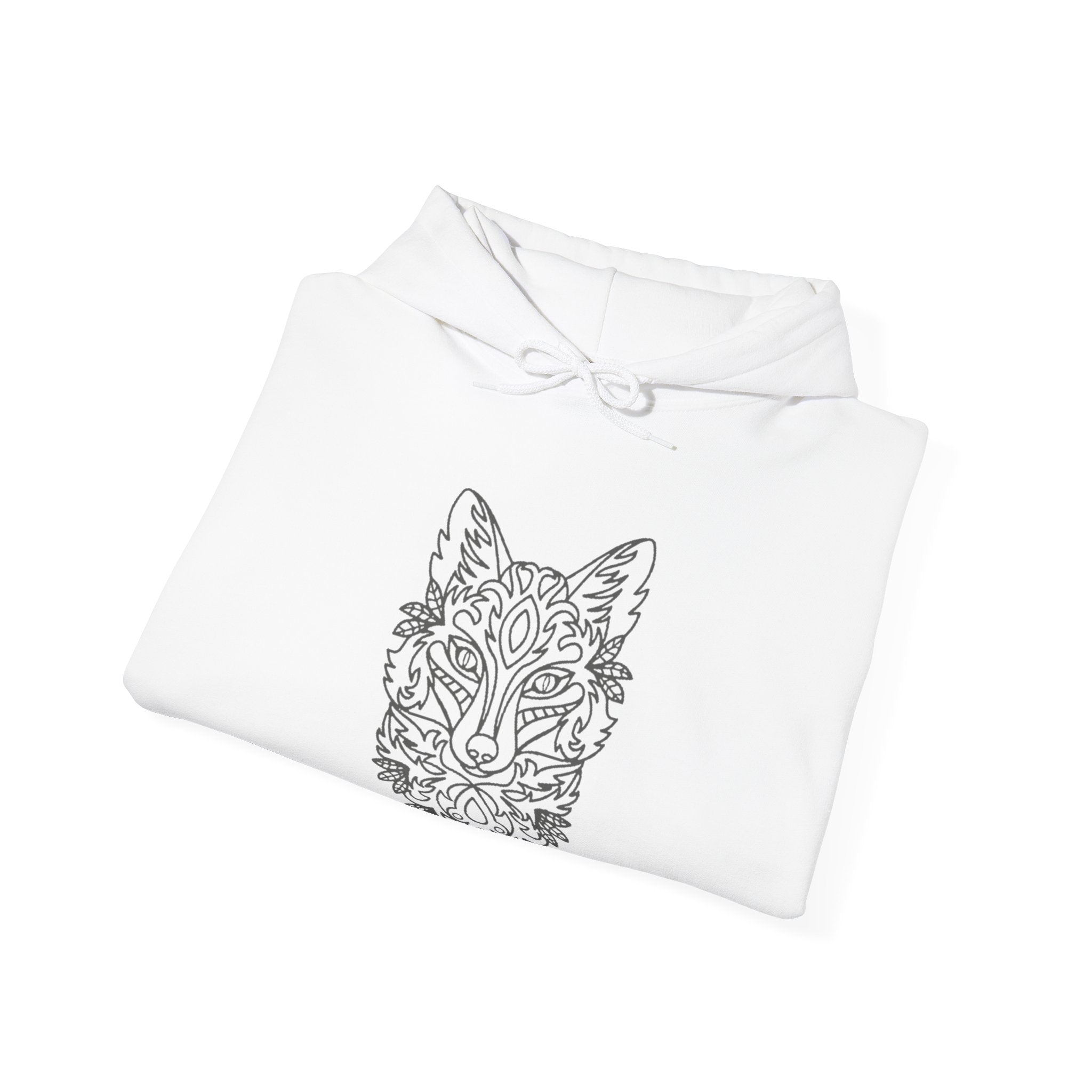 Silhouette Wolf Unisex Heavy Blend Hooded Sweatshirt Cozy All Night