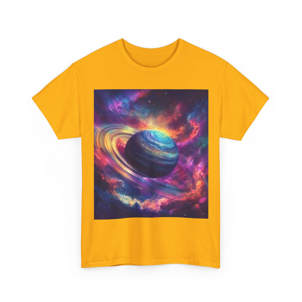 Galaxy Rings T‑Shirt — Vibrant Saturn Cosmic Space Tee