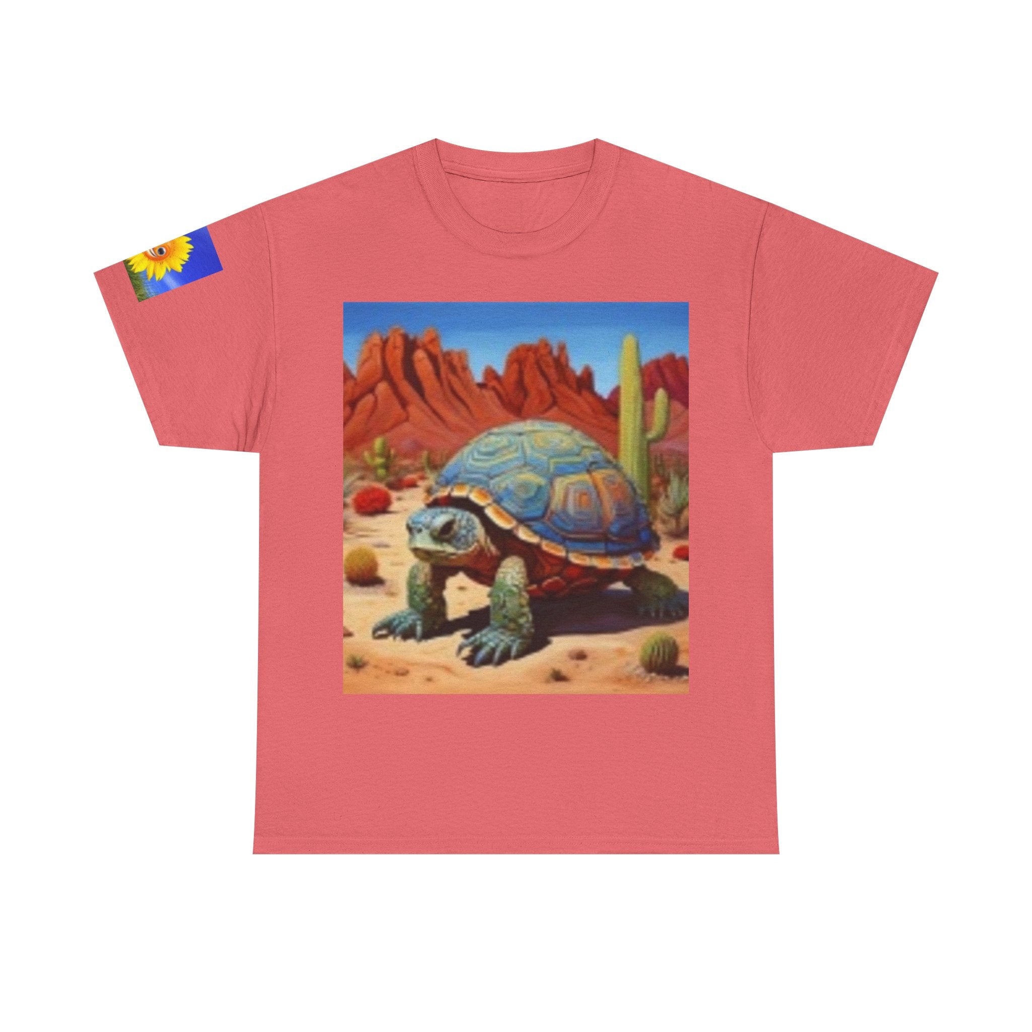 T-Shirt — Desert Turtle & Scenic River Vintage Nature Artwork