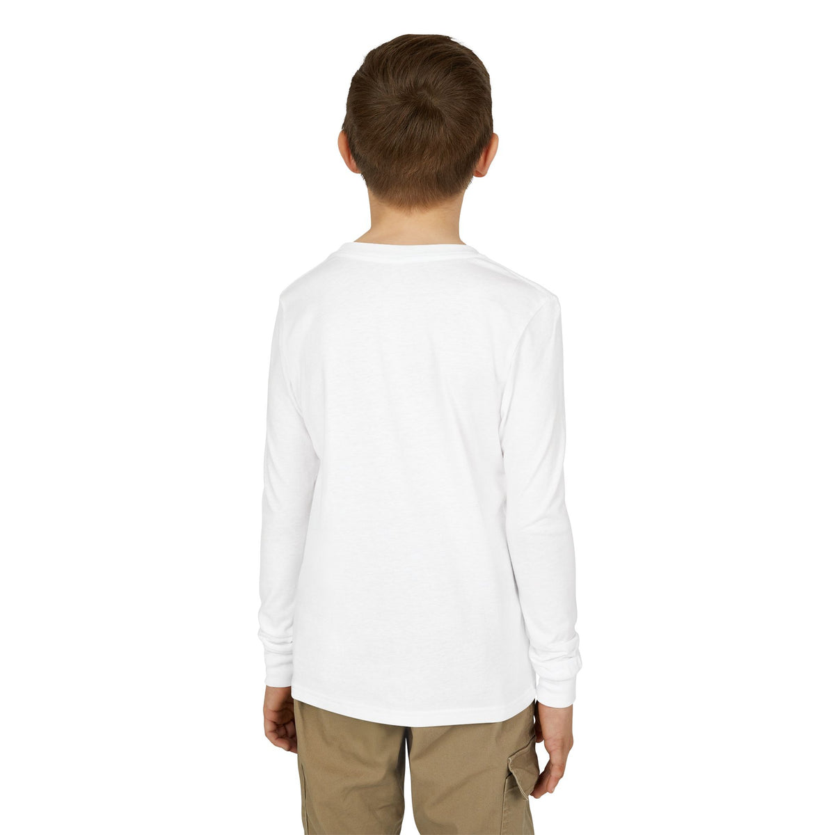 Kids Long Sleeve Tee — Playful Lion & Zebra Woodland Print