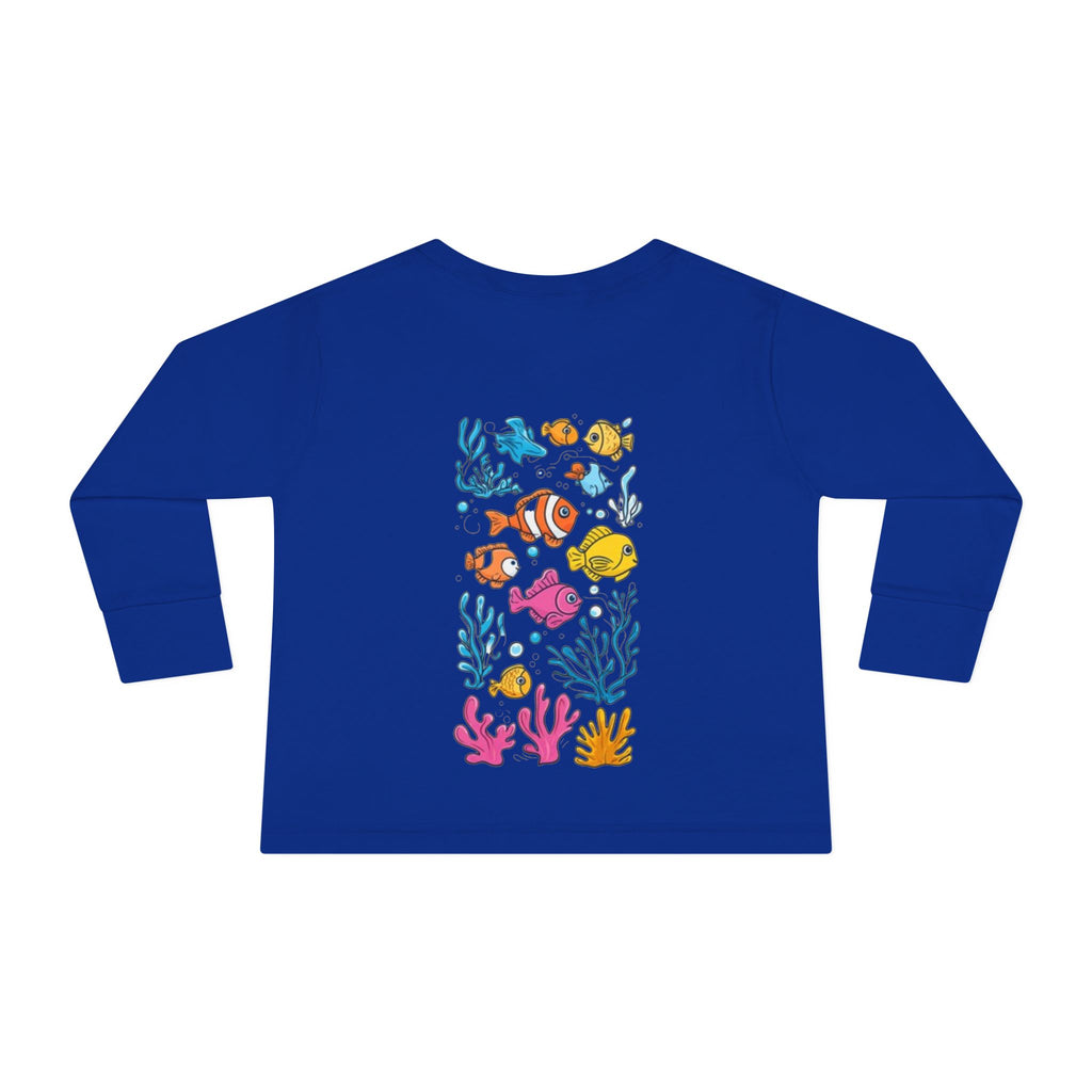 Toddler Long Sleeve T-shirt Seahorse & Clown fish and other colorful fish