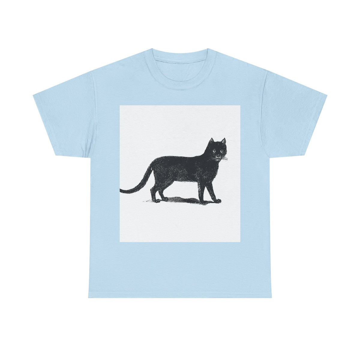 Black Cat Illustration Tee