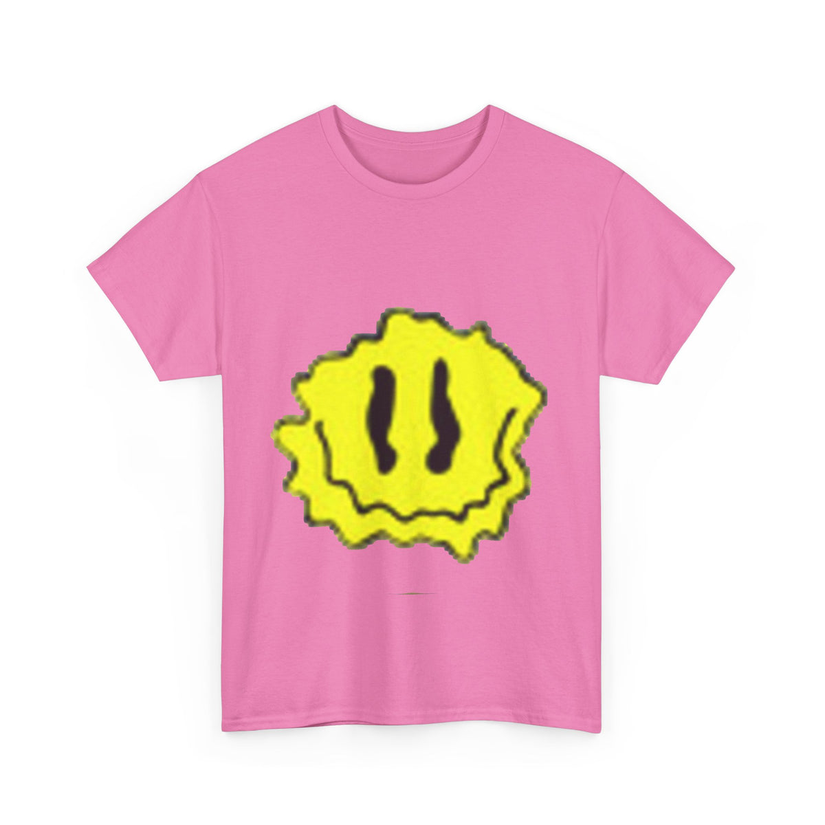 Yellow Grunge Smiley T-Shirt — Distressed Happy Face Tee