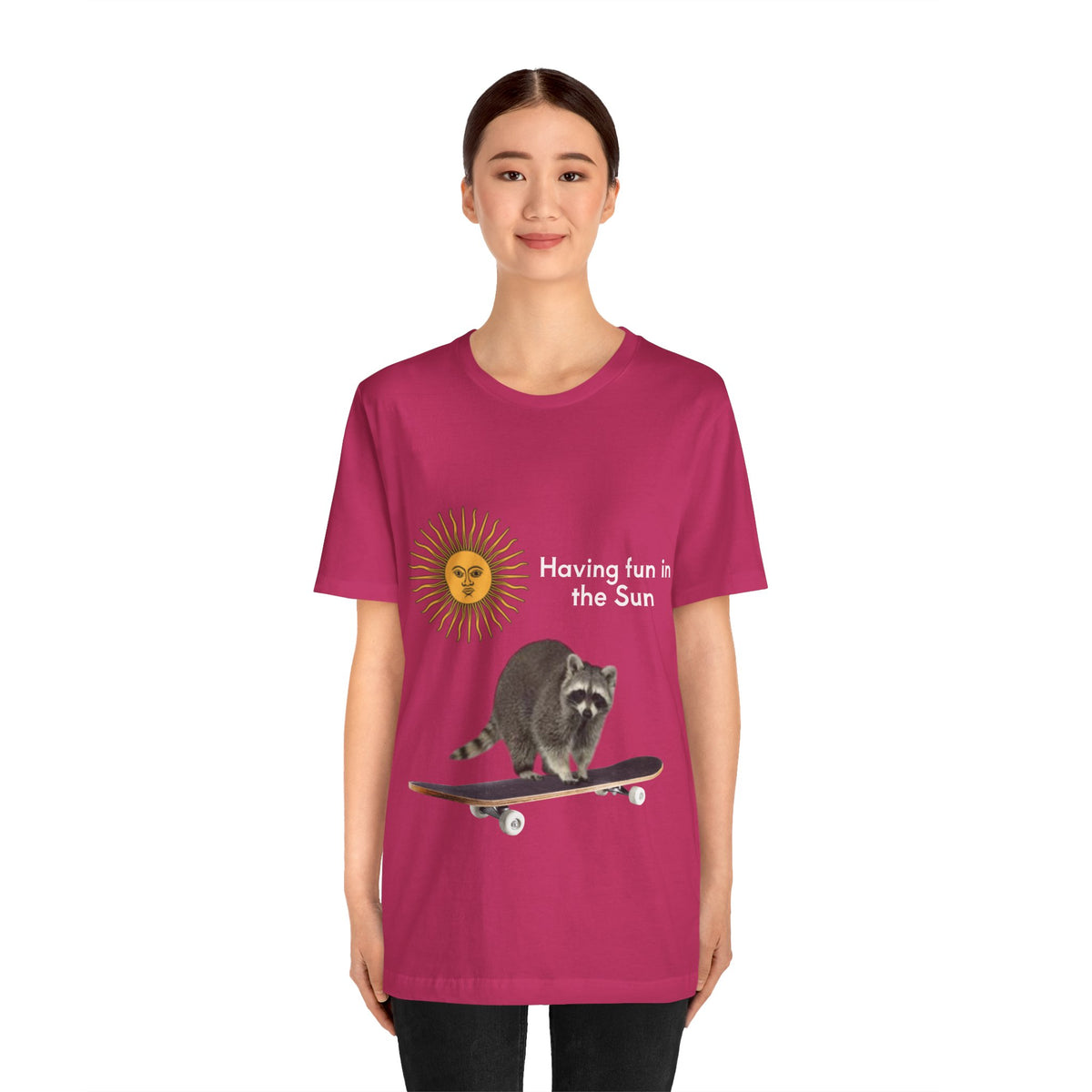 Raccoon Riding Skateboard T-Shirt — Cute Skate & Wildlife Graphic Tee