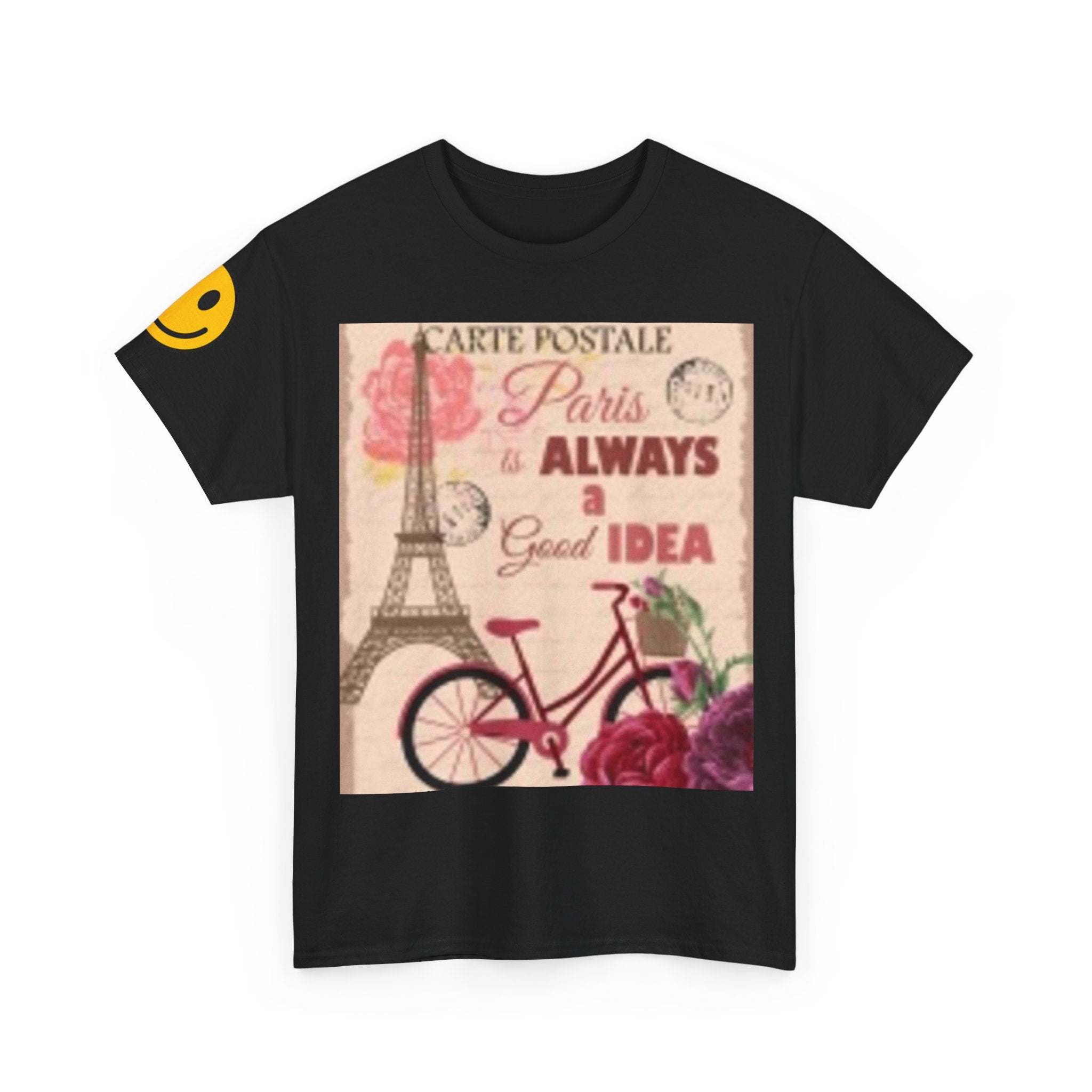 Paris Vintage Bicycle Tee — "Paris is Always a Good Idea" Graphic T-Shirt