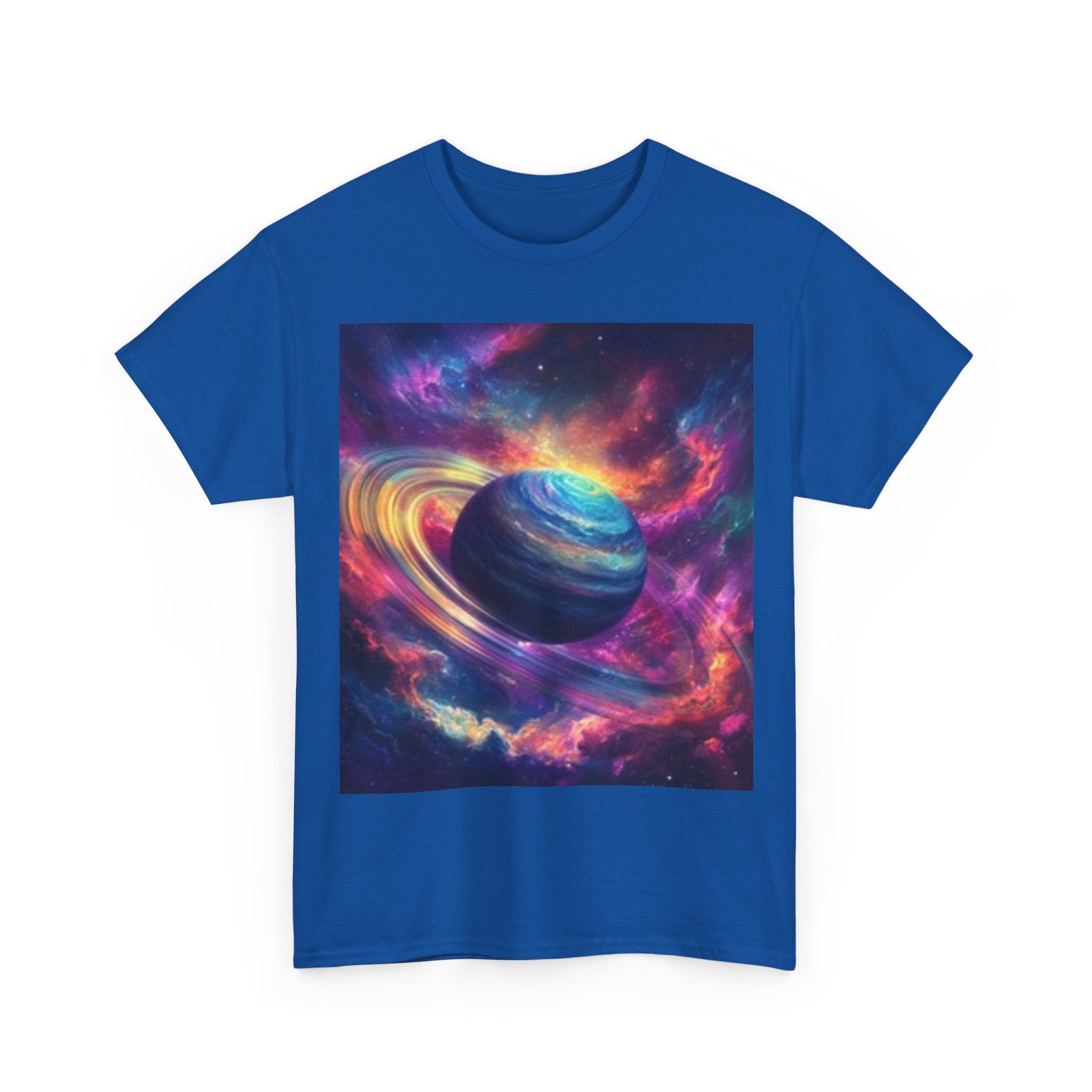 Galaxy Rings T‑Shirt — Vibrant Saturn Cosmic Space Tee