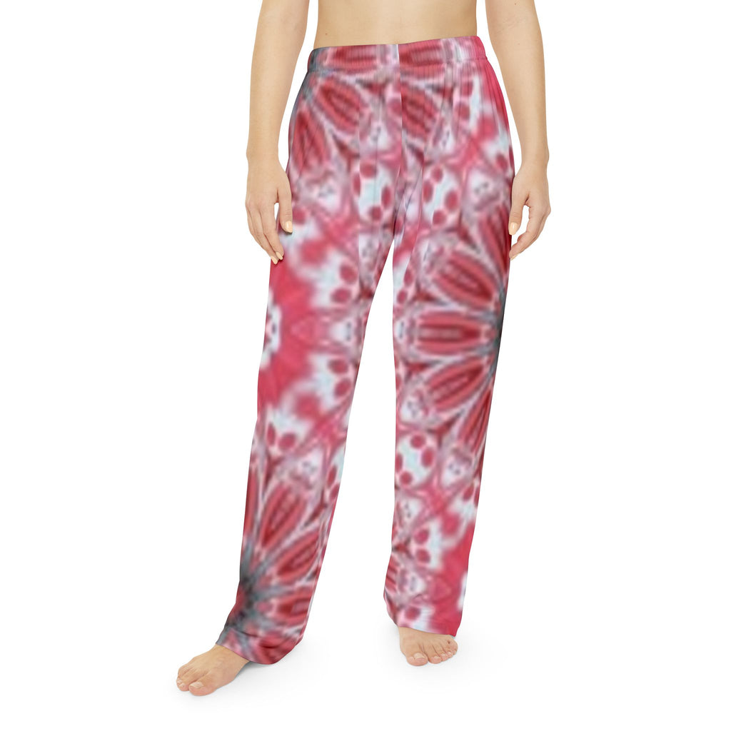 Floral Kaleidoscope Women's Pajama Pants — Red Mandala Lounge Sleepwear