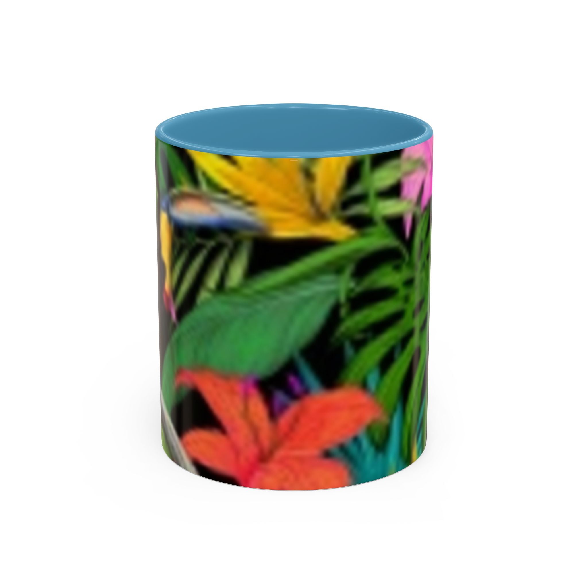 Tasse à café fleurs tropicales — Tasse d'accentuation paradis coloré (325/444 ml)