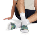 Men's Removable-Strap Sandals — Abstract Horse Ocean Slide Sandals