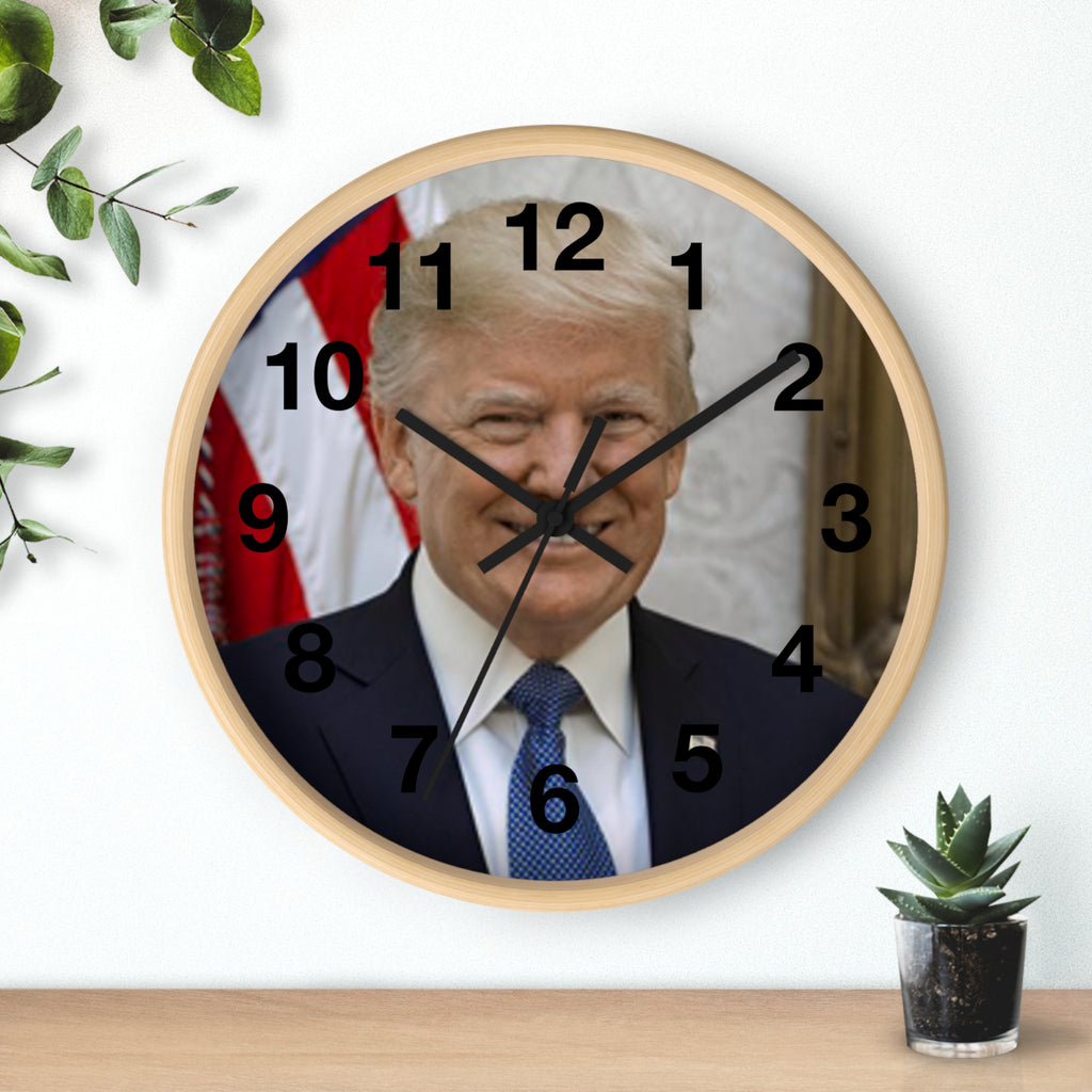 Wall Clock President Donald Trump 47th President AMERICA