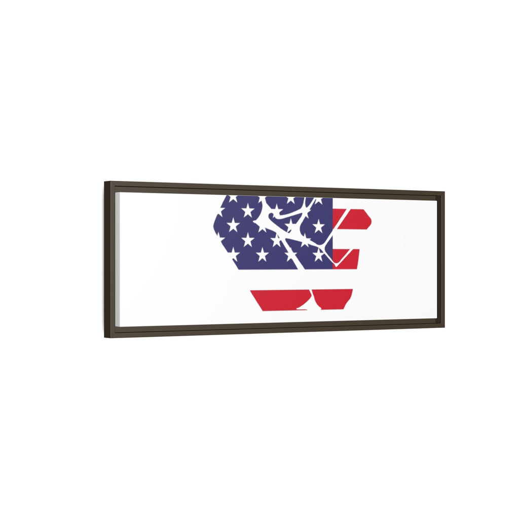 Framed Canvas Print – American Flag Fist Wall Art