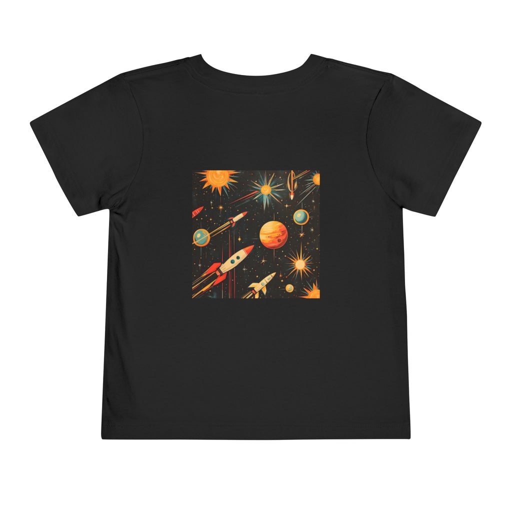 Toddler T-shirt — Adventures Cute Astronaut & Retro Space Rockets Design