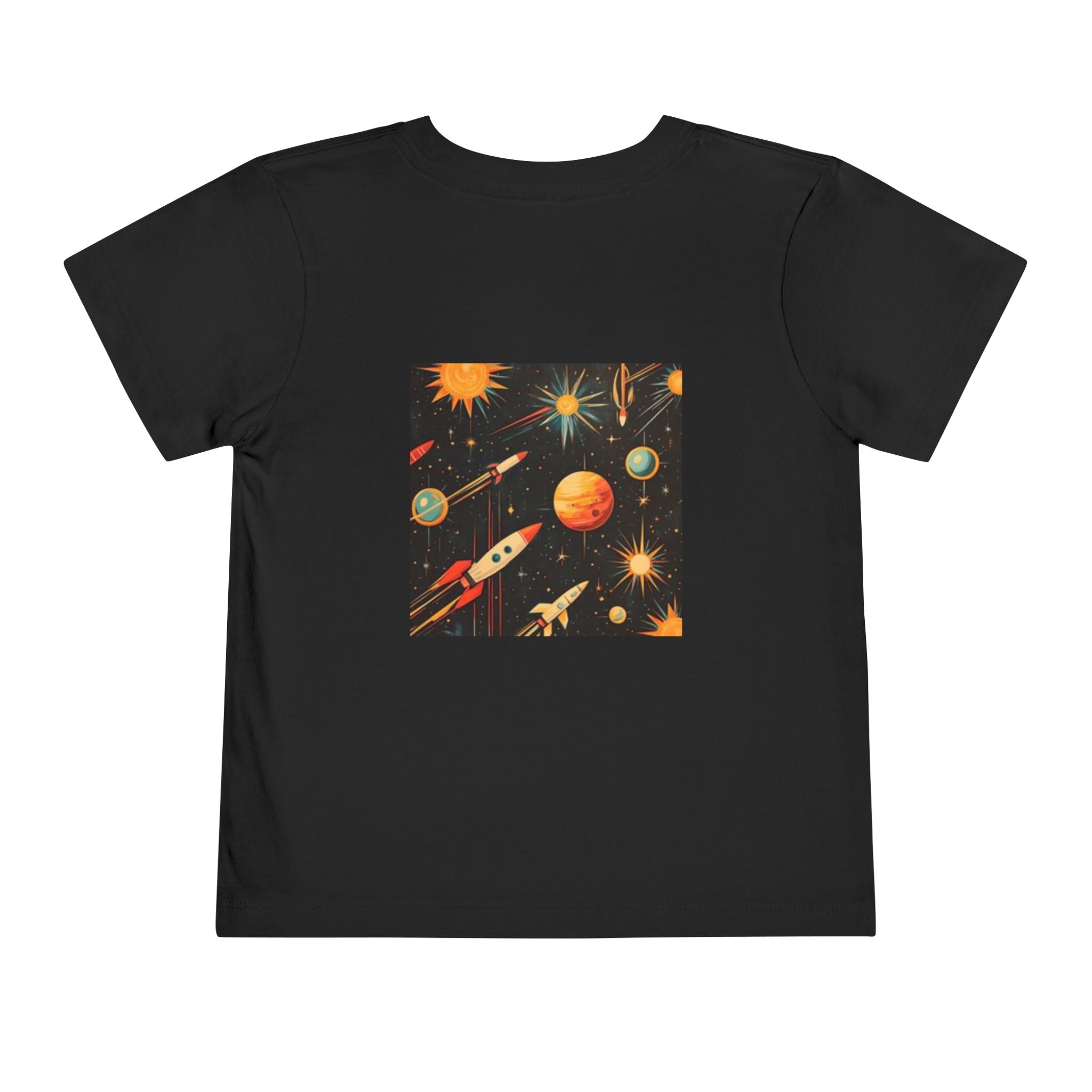Toddler T-shirt — Adventures Cute Astronaut & Retro Space Rockets Design